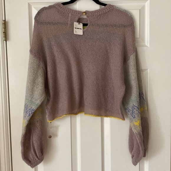 Free People Polar Bear Fair-isle Cropped Sweater - Picture 4 of 5